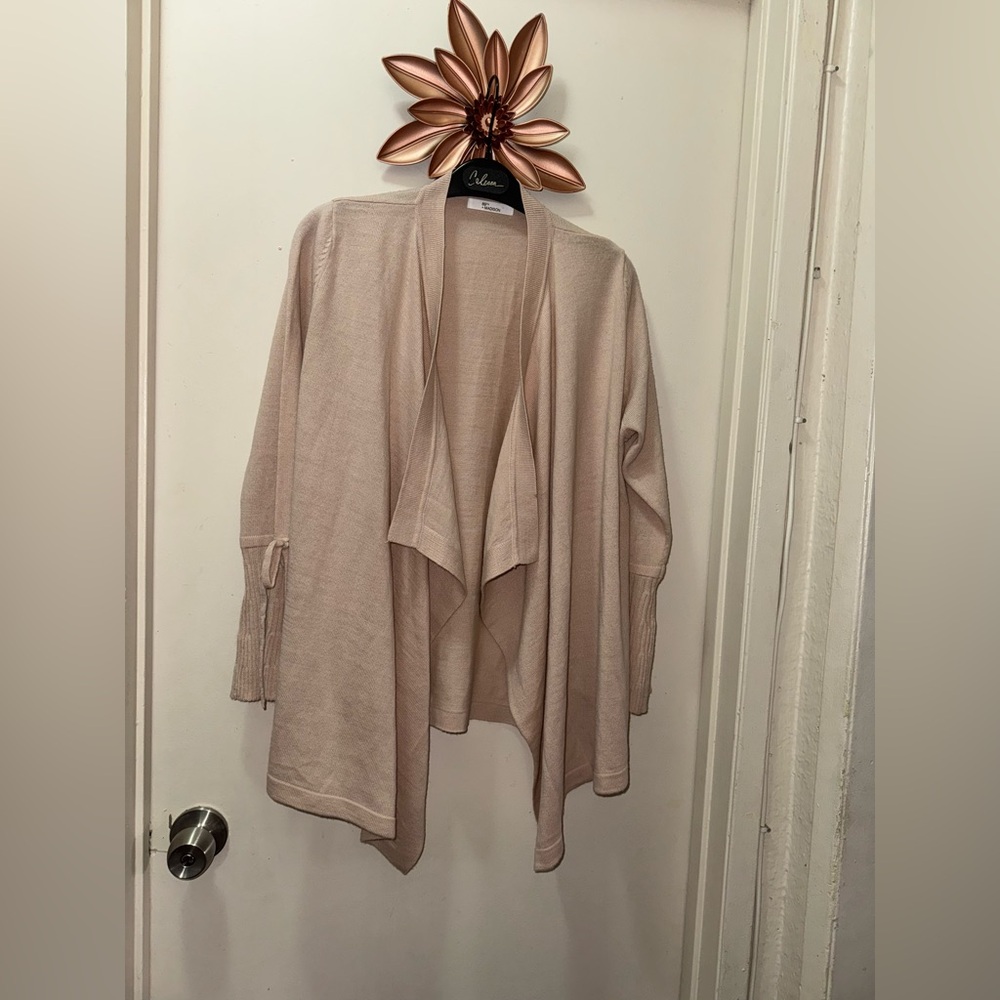 Madison Cream Cardigan Sweater Open-Front Design
